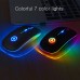 New Ultra-Thin Mini Mice Rechargeable Lithium Battery Colorful  BT3.0 Optical Gaming Wireless Mouse