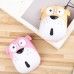 Wireless Mouse Rechargeable USB Optical Silent Cute Cartoon Lucky Dog Design 1200 DPI Ergonomic Computer Mouse