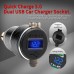 Aluminum Alloy QC3.0 5V 2.1A Din Plug To Socket Motorcycle Dual USB Charger Adapter Car Din Hella Powerlet Socket