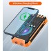 Hot trending wireless solar mobile charger portable power bank 26800mah