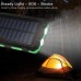 Solar Power Bank Dual USB 20000mAh Waterproof Wireless PowerBank Solar Mobile Phone Charger Solar Cargador For Phone