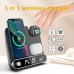 Multifunction Temperature Display Alarm Clock Desktop Wireless Charger 15W Fast Charging for iPhone Wireless Charging Station