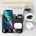 Multifunction Temperature Display Alarm Clock Desktop Wireless Charger 15W Fast Charging for iPhone Wireless Charging Station