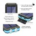 Free logo adding Portable Solar Power Bank Waterproof Powerbank 20000mah Charger With Led Light