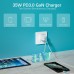 Dual Port USB C 35W US/EU/UK/JP/KR/AU Plug PD QC 3.0 Fast Wall Charger for Mobile Phone