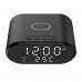 Newest Alarm Clock OEM Logo 15W Fast Charger Temperature Digital Clock With Wireless Charging