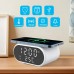 Newest Alarm Clock OEM Logo 15W Fast Charger Temperature Digital Clock With Wireless Charging